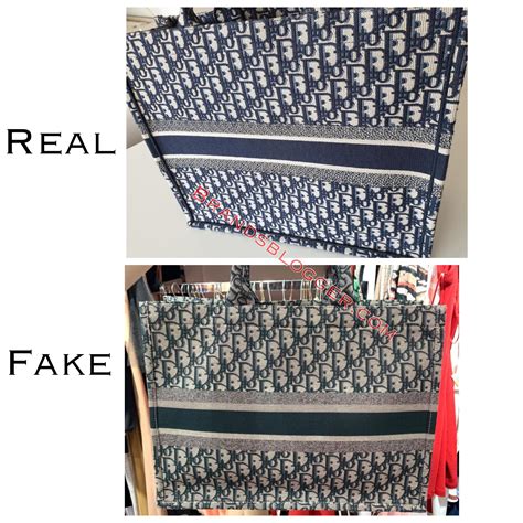 fake dior tote vs real|dior bag false.